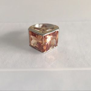 Silver Morganite Ring